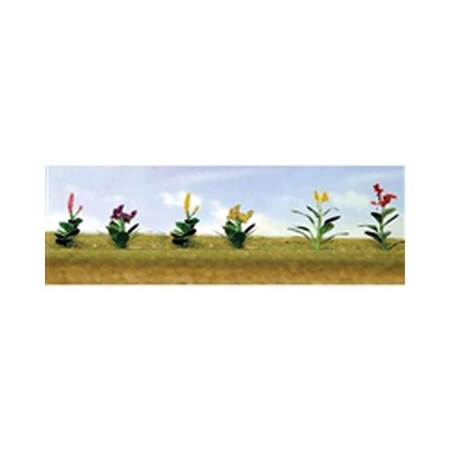 Jtt Scenery 4.5 in. Assorted Flower Model Plants - Pack of 12 JTT95563